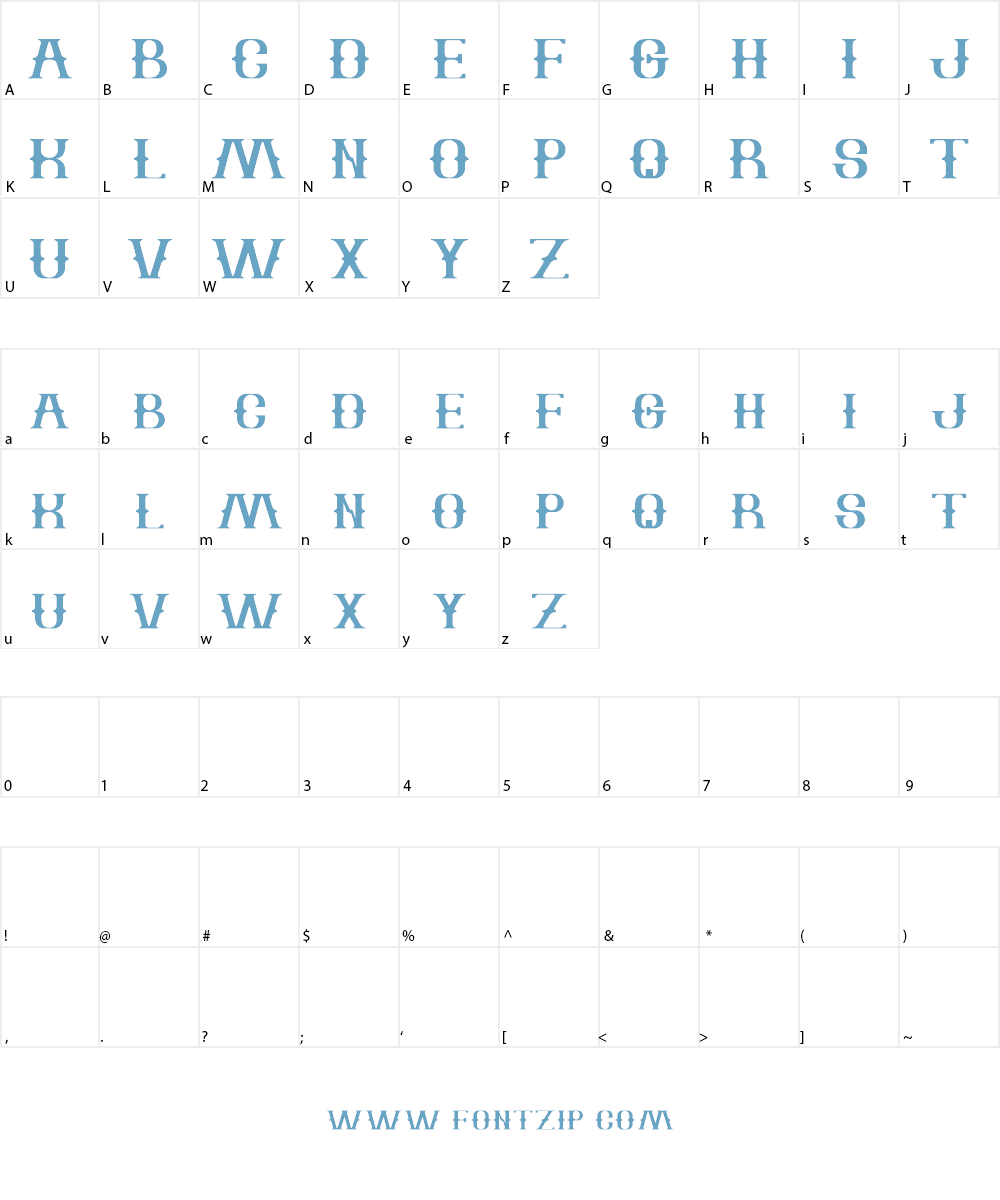 The Bartender Font Character